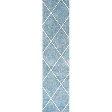 Cole Minimalist Diamond Trellis Area Rug